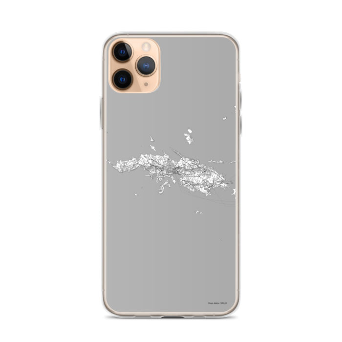 Custom iPhone 11 Pro Max St. Thomas U.S. Virgin Islands Map Phone Case in Classic