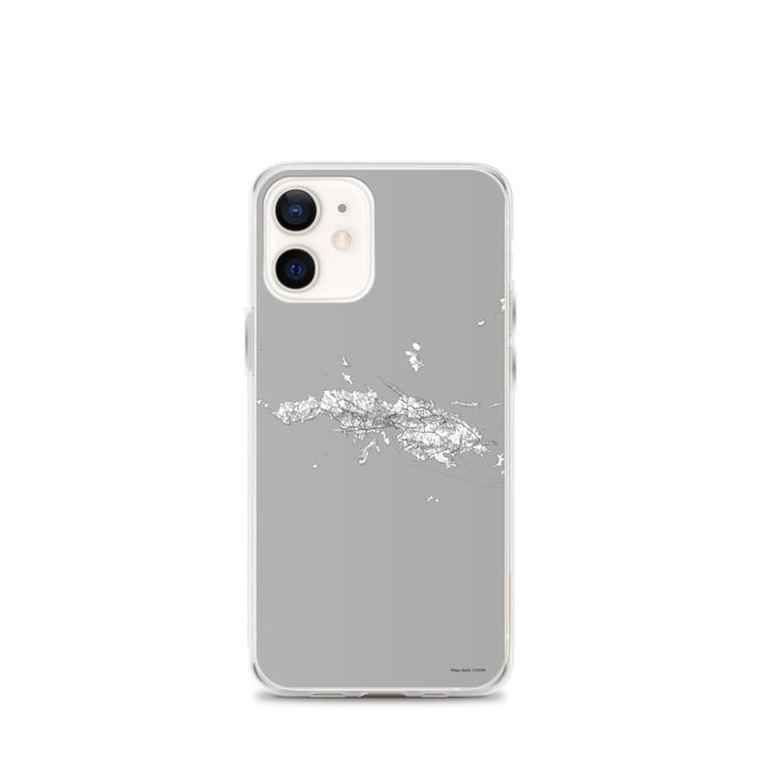 Custom iPhone 12 mini St. Thomas U.S. Virgin Islands Map Phone Case in Classic