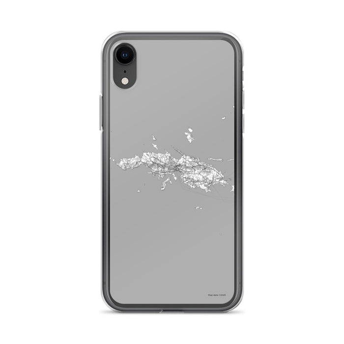 Custom iPhone XR St. Thomas U.S. Virgin Islands Map Phone Case in Classic