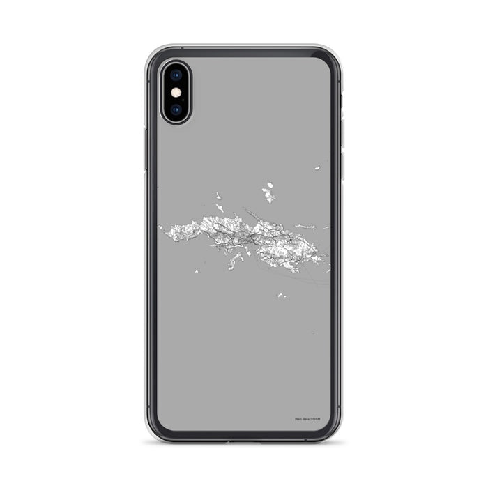 Custom iPhone XS Max St. Thomas U.S. Virgin Islands Map Phone Case in Classic