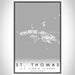 St. Thomas U.S. Virgin Islands Map Print Portrait Orientation in Classic Style With Shaded Background