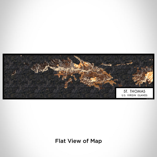 Flat View of Map Custom St. Thomas U.S. Virgin Islands Map Enamel Mug in Ember