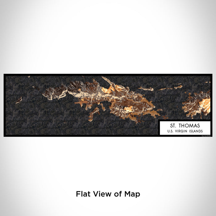 Flat View of Map Custom St. Thomas U.S. Virgin Islands Map Enamel Mug in Ember