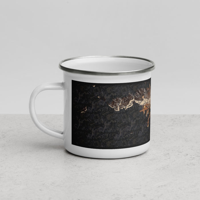 Left View Custom St. Thomas U.S. Virgin Islands Map Enamel Mug in Ember