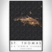 St. Thomas U.S. Virgin Islands Map Print Portrait Orientation in Ember Style With Shaded Background