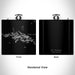 Rendered View of St. Thomas U.S. Virgin Islands Map Engraving on 6oz Stainless Steel Flask in Black