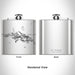 Rendered View of St. Thomas U.S. Virgin Islands Map Engraving on 6oz Stainless Steel Flask