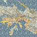 St. Thomas U.S. Virgin Islands Map Print in Woodblock Style Zoomed In Close Up Showing Details