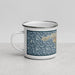 Left View Custom St. Thomas U.S. Virgin Islands Map Enamel Mug in Woodblock