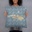 Person holding 18x18 Custom St. Thomas U.S. Virgin Islands Map Throw Pillow in Woodblock