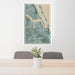 24x36 Stuart Florida Map Print Portrait Orientation in Afternoon Style Behind 2 Chairs Table and Potted Plant