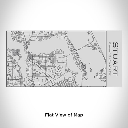 Rendered View of Stuart Florida Map Engraving on 17oz Stainless Steel Insulated Cola Bottle