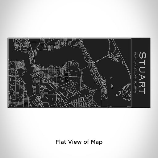 Rendered View of Stuart Florida Map Engraving on 17oz Stainless Steel Insulated Cola Bottle in Black