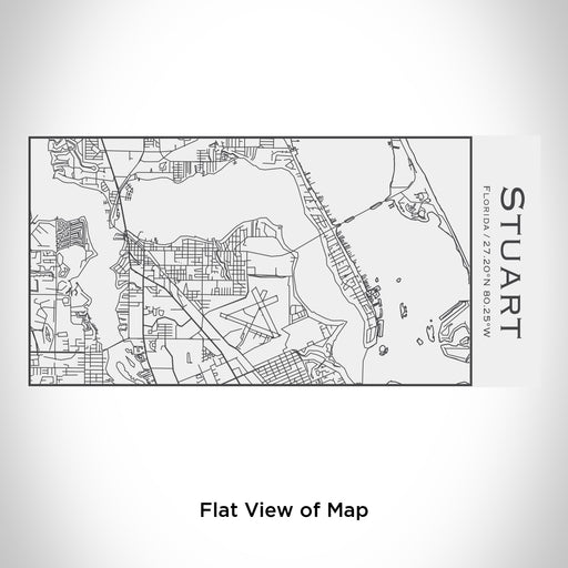 Rendered View of Stuart Florida Map Engraving on 17oz Stainless Steel Insulated Cola Bottle in White