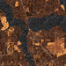Stuart Florida Map Print in Ember Style Zoomed In Close Up Showing Details