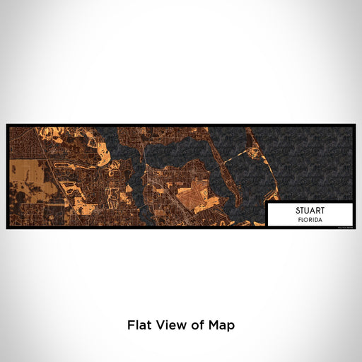 Flat View of Map Custom Stuart Florida Map Enamel Mug in Ember
