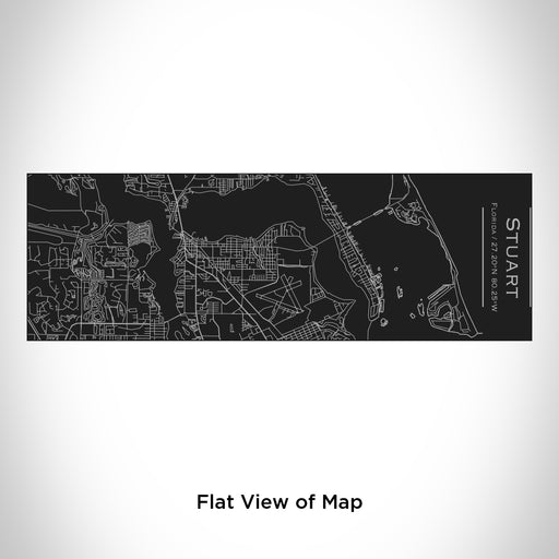 Rendered View of Stuart Florida Map Engraving on 10oz Stainless Steel Insulated Cup with Sliding Lid in Black