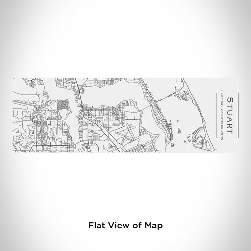 Rendered View of Stuart Florida Map Engraving on 10oz Stainless Steel Insulated Cup with Sliding Lid in White
