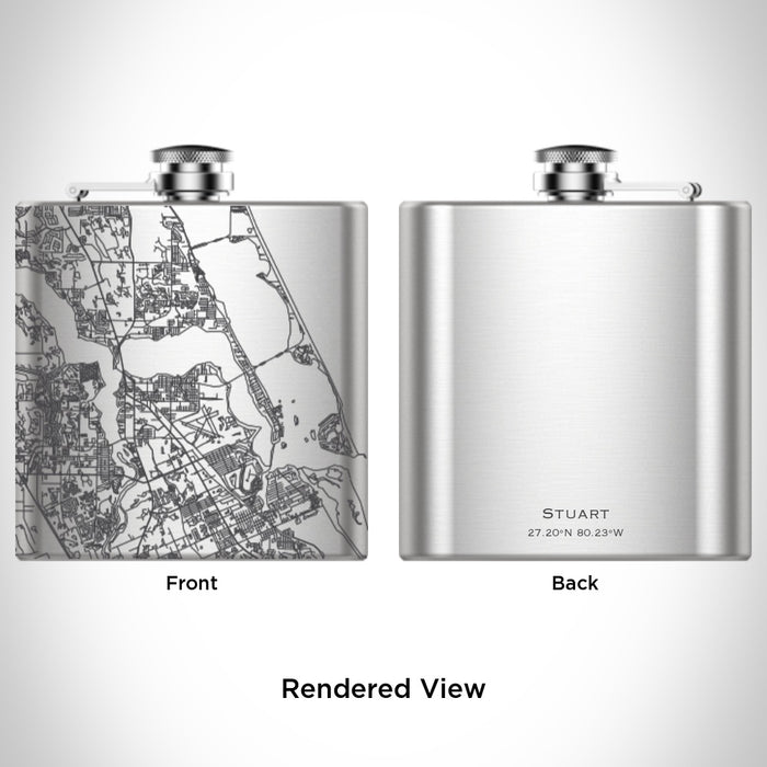 Rendered View of Stuart Florida Map Engraving on undefined