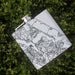Stuart Florida Custom Engraved City Map Inscription Coordinates on 6oz Stainless Steel Flask in White