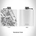 Rendered View of Stuart Florida Map Engraving on 6oz Stainless Steel Flask in White