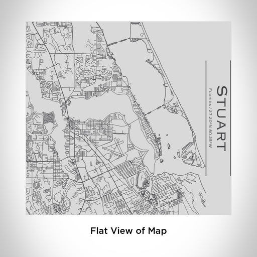 Rendered View of Stuart Florida Map Engraving on 17oz Stainless Steel Insulated Tumbler