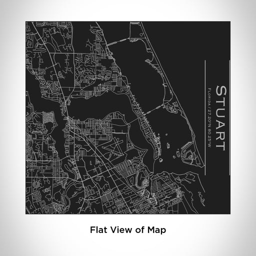 Rendered View of Stuart Florida Map Engraving on 17oz Stainless Steel Insulated Tumbler in Black