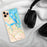 Custom Stuart Florida Map Phone Case in Watercolor on Table with Black Headphones