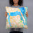Person holding 18x18 Custom Stuart Florida Map Throw Pillow in Watercolor