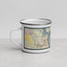 Left View Custom Stuart Florida Map Enamel Mug in Woodblock