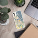Custom Stuart Florida Map Phone Case in Woodblock
