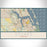 Stuart Florida Map Print Landscape Orientation in Woodblock Style With Shaded Background