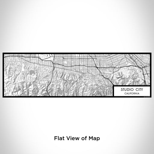 Flat View of Map Custom Studio City California Map Enamel Mug in Classic