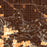 Studio City California Map Print in Ember Style Zoomed In Close Up Showing Details