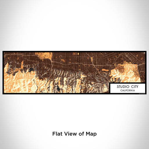 Flat View of Map Custom Studio City California Map Enamel Mug in Ember
