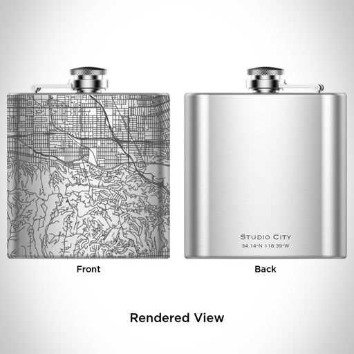 Rendered View of Studio City California Map Engraving on undefined