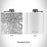 Rendered View of Studio City California Map Engraving on 6oz Stainless Steel Flask in White