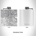 Rendered View of Studio City California Map Engraving on 6oz Stainless Steel Flask in White
