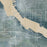 Sturgeon Bay Wisconsin Map Print in Afternoon Style Zoomed In Close Up Showing Details