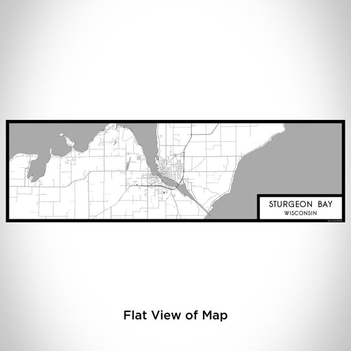 Flat View of Map Custom Sturgeon Bay Wisconsin Map Enamel Mug in Classic
