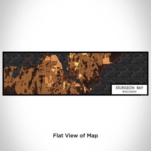 Flat View of Map Custom Sturgeon Bay Wisconsin Map Enamel Mug in Ember
