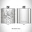 Rendered View of Sturgeon Bay Wisconsin Map Engraving on 6oz Stainless Steel Flask