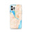 Custom iPhone 12 Pro Sturgeon Bay Wisconsin Map Phone Case in Watercolor
