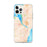 Custom iPhone 12 Pro Max Sturgeon Bay Wisconsin Map Phone Case in Watercolor