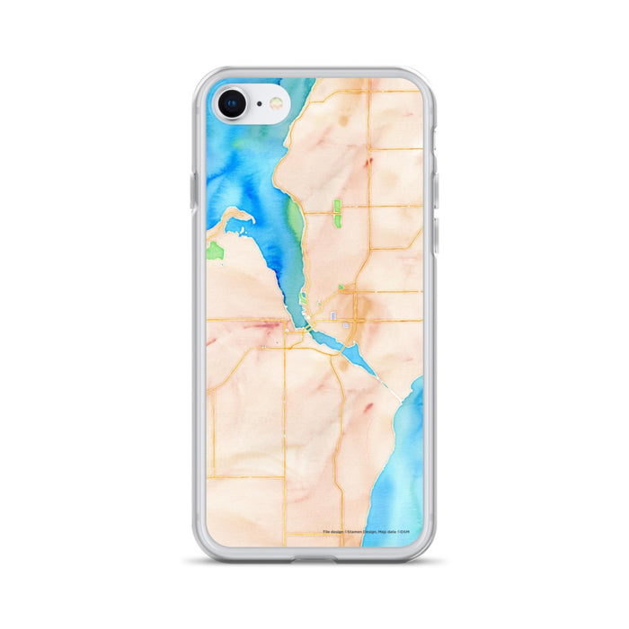 Custom iPhone SE Sturgeon Bay Wisconsin Map Phone Case in Watercolor