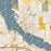 Sturgeon Bay Wisconsin Map Print in Woodblock Style Zoomed In Close Up Showing Details