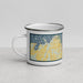 Left View Custom Sturgeon Bay Wisconsin Map Enamel Mug in Woodblock