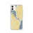 Custom iPhone 11 Sturgeon Bay Wisconsin Map Phone Case in Woodblock