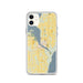 Custom iPhone 11 Sturgeon Bay Wisconsin Map Phone Case in Woodblock