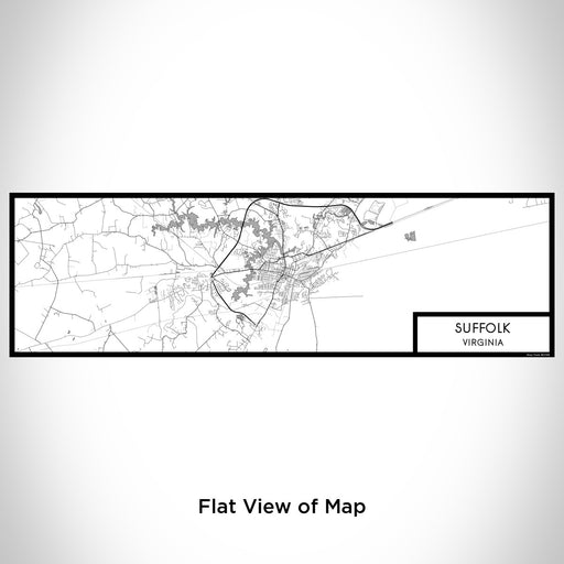 Flat View of Map Custom Suffolk Virginia Map Enamel Mug in Classic